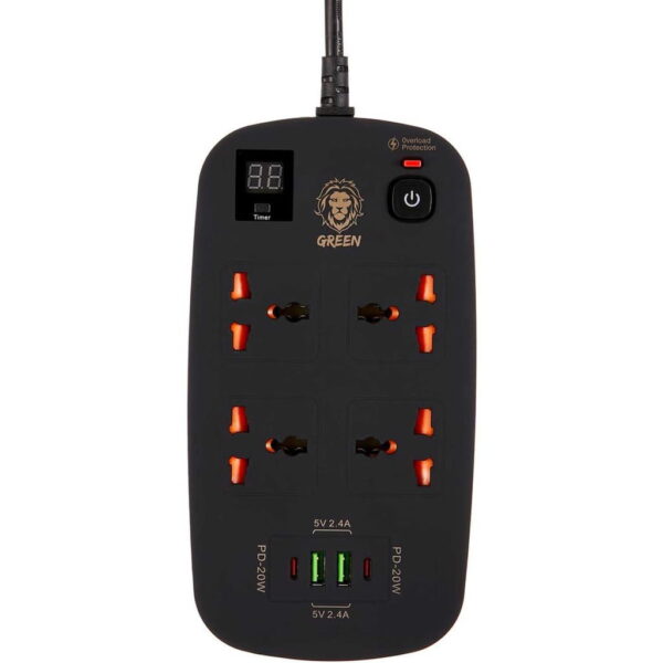 چندراهی برق هوشمند تایمر دار گرین لاین مدل power socket