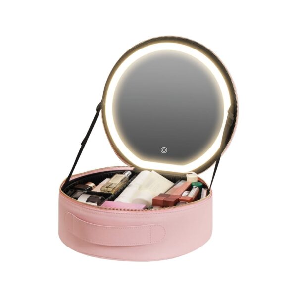 کیف لوازم آرایش با آینه چراغدار مدل Green Lion Makeup Organizer Pro